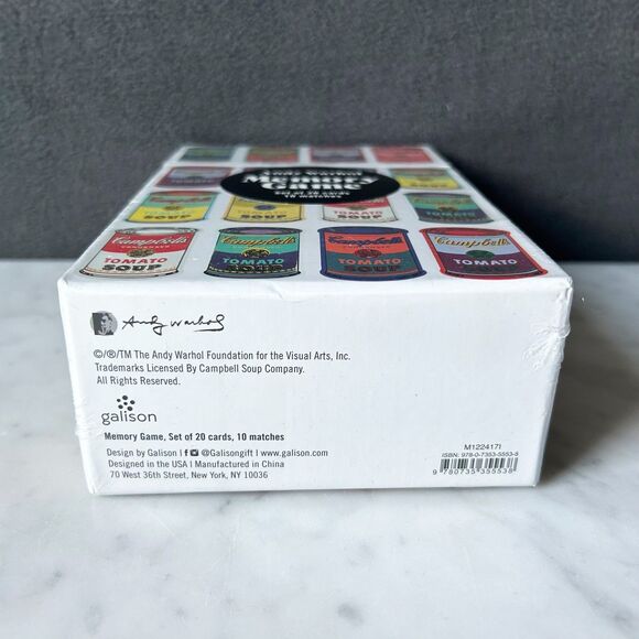 Andy Warhol Memory Game Campbell's Tomato Soup Set 20 Cards/10 Matches-Galison - Picture 3 of 5